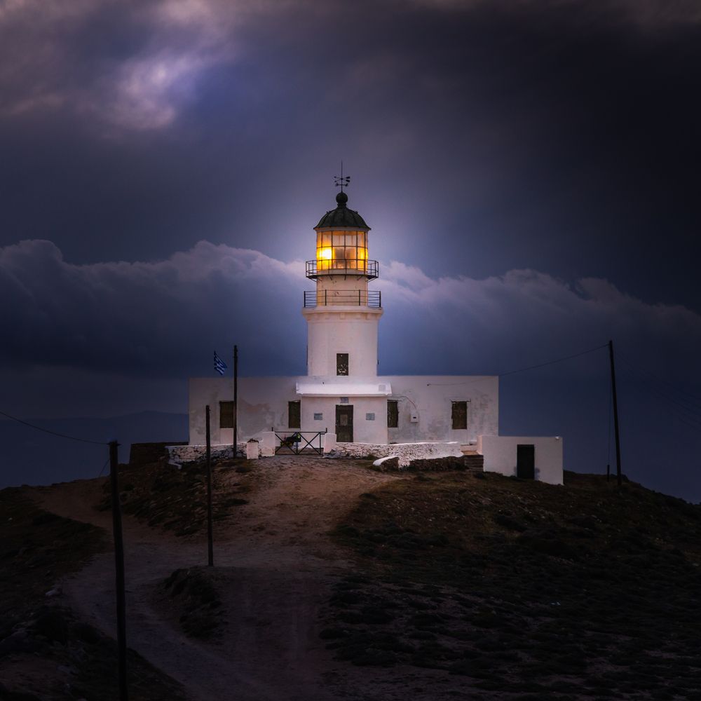 Lighthouse at dusk