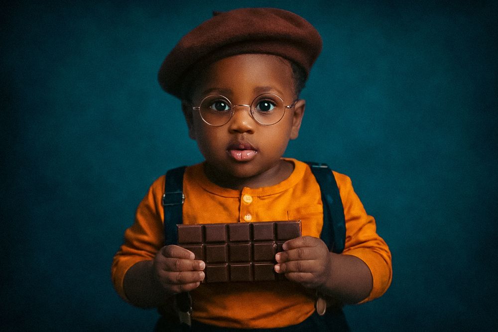 Niño y su dulce