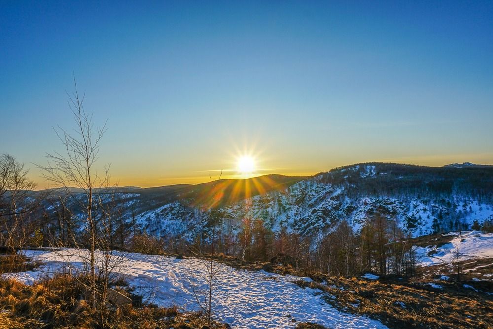 Закат на Уральском хребте