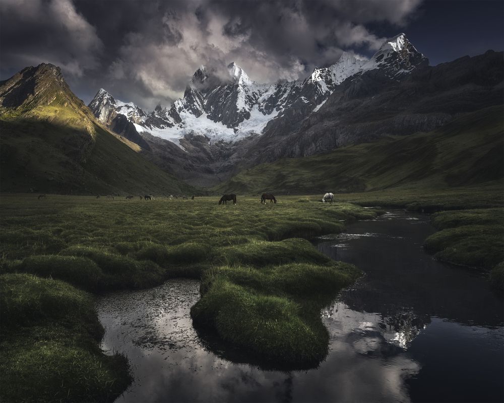 An evening in the Andes of Peru