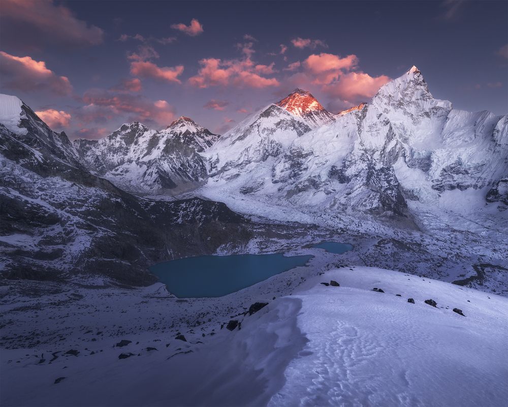 Sunset over Mt. Everest