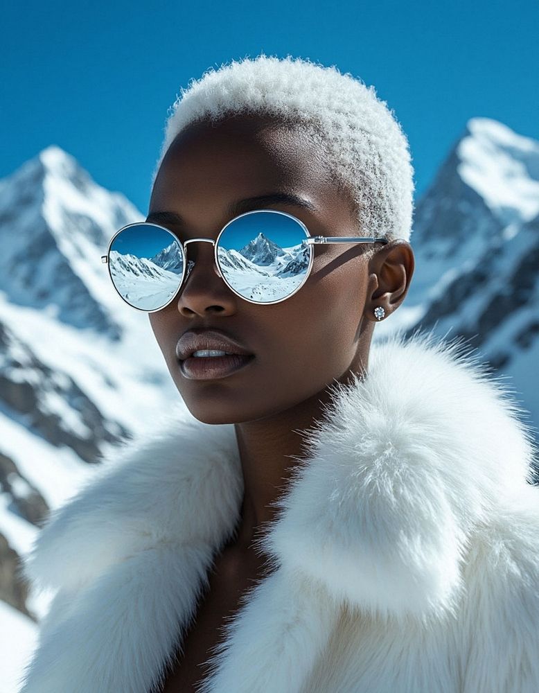 Синее небо, снежные горы (Blue sky, snowy mountains)
