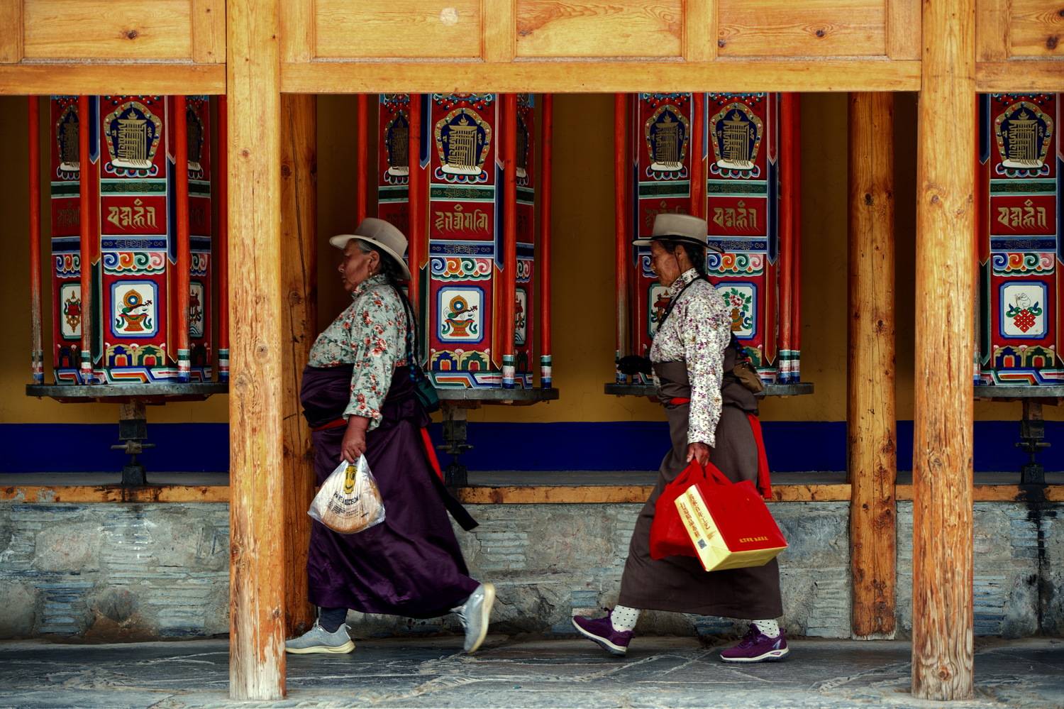 Praying wheels Praying wheels