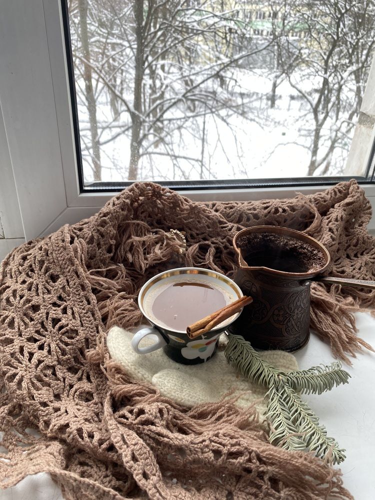 После прогулки.