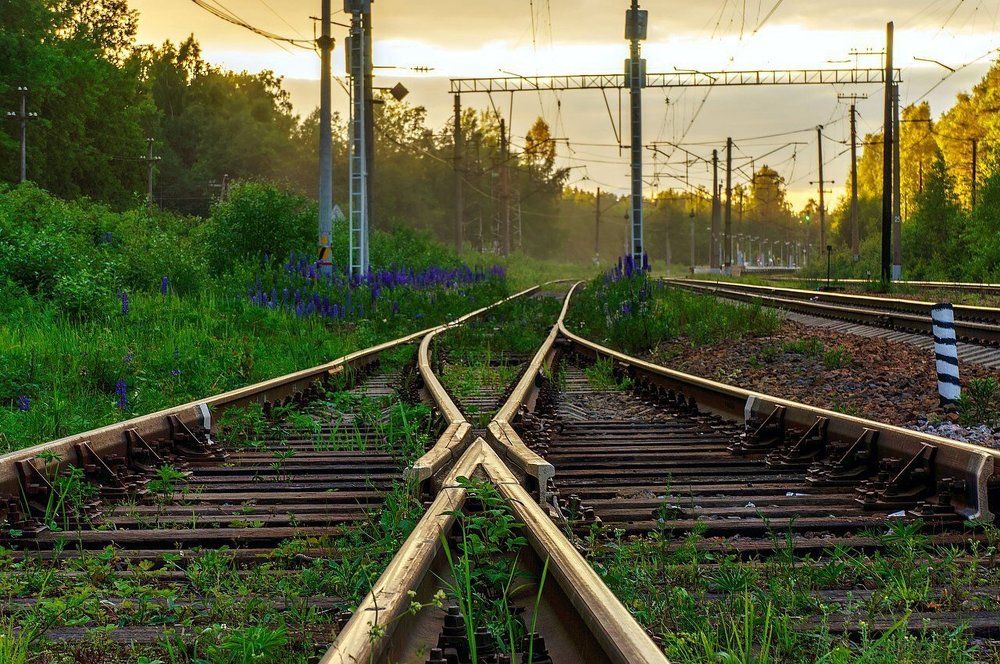 Закат за городом