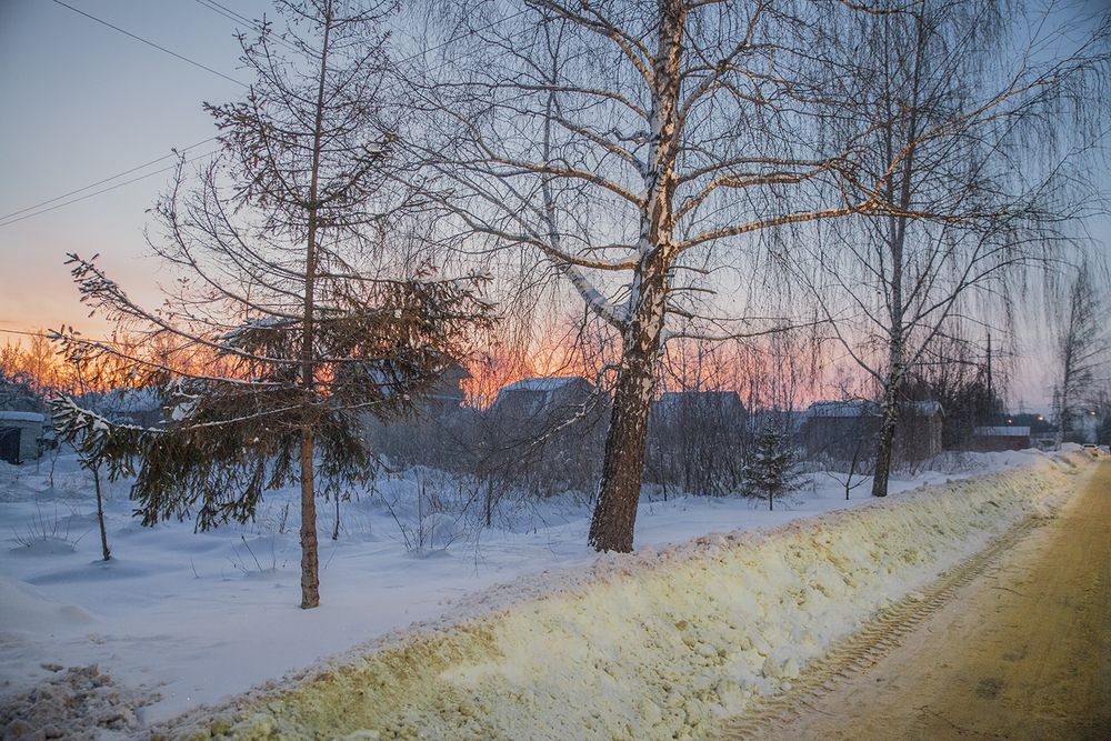 Белоснежный закат.