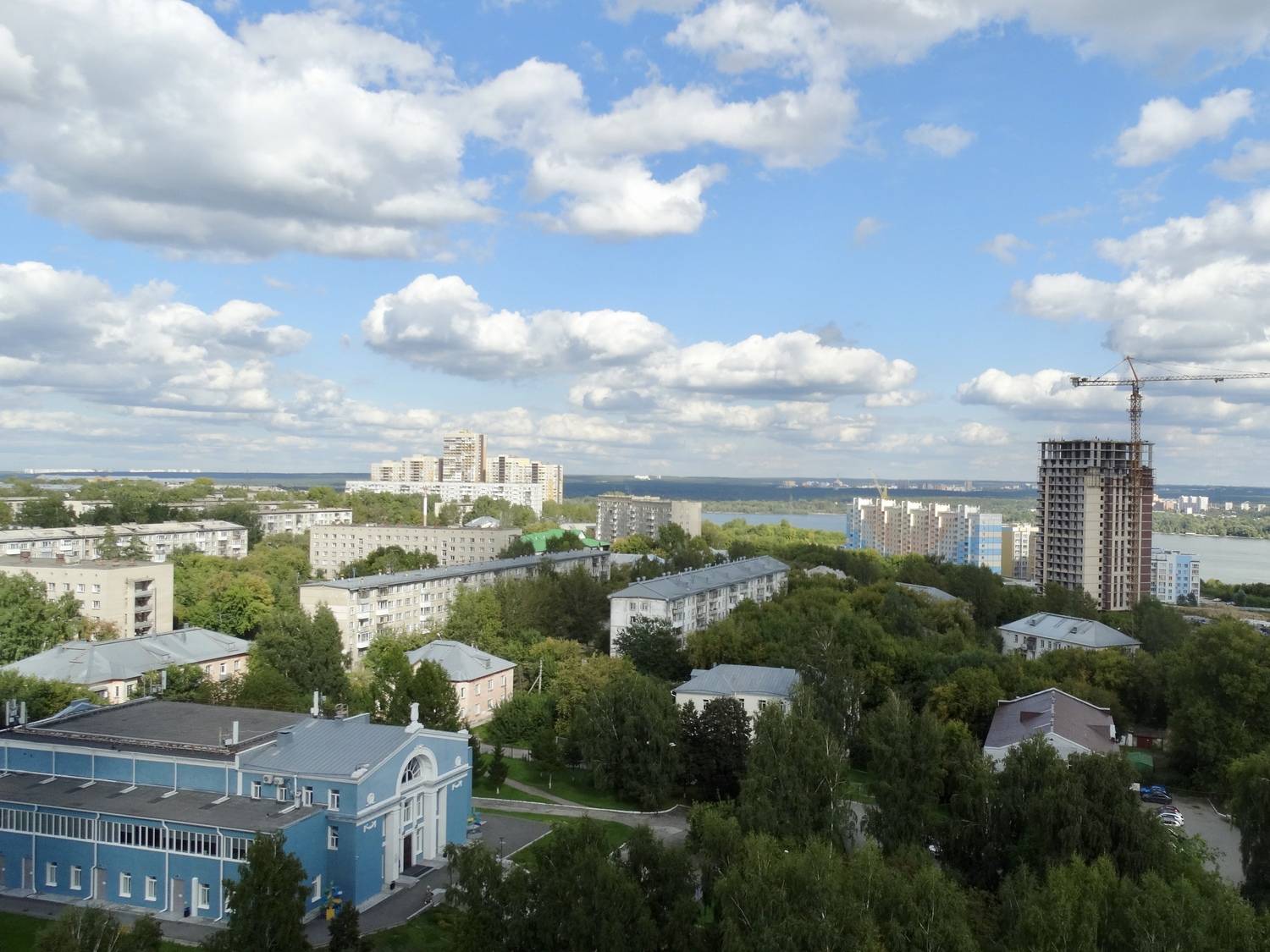 Микрорайон ОбьГЭС (Новосибирск) с высоты 25 этажа