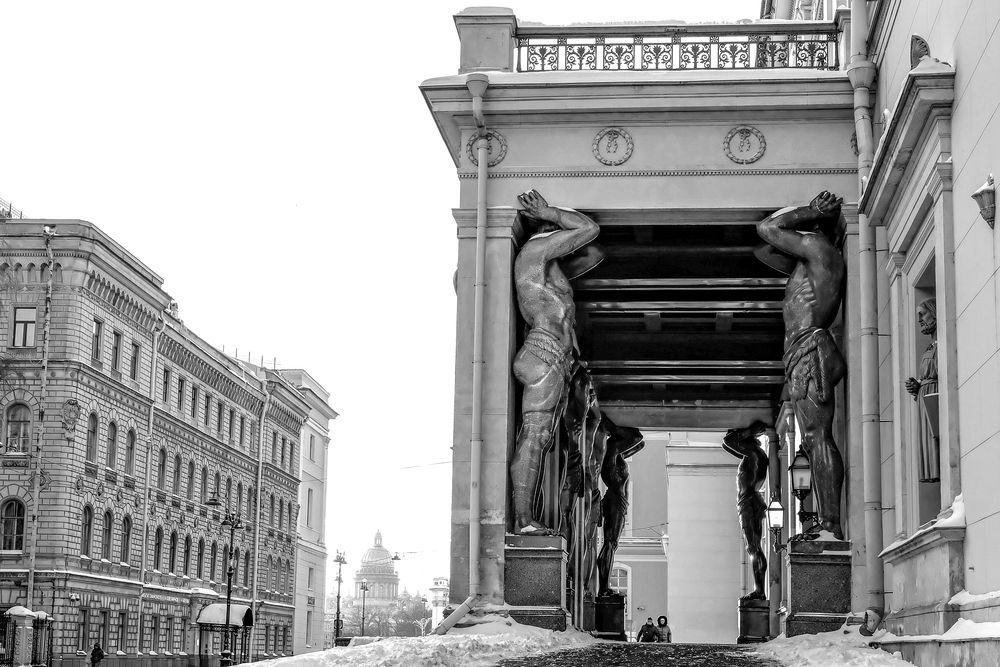 Портик Нового Эрмитажа. Санкт-Петербург.