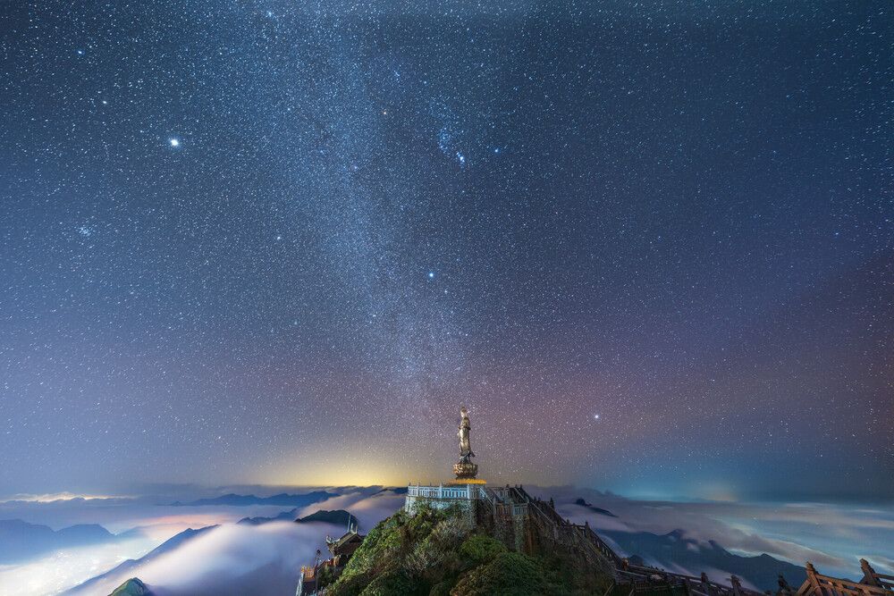 Guanyin Beneath the Milky Way at Fansipan