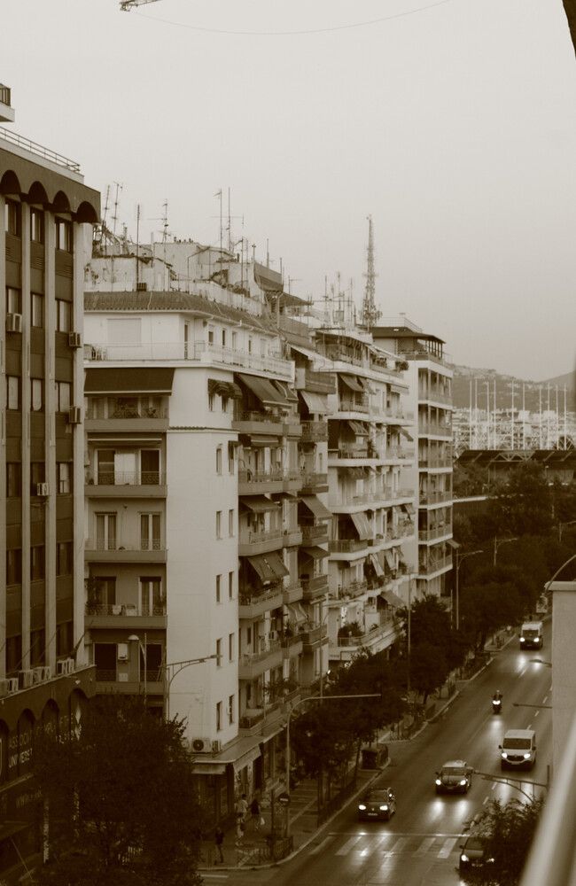 Street view in sepia mood.