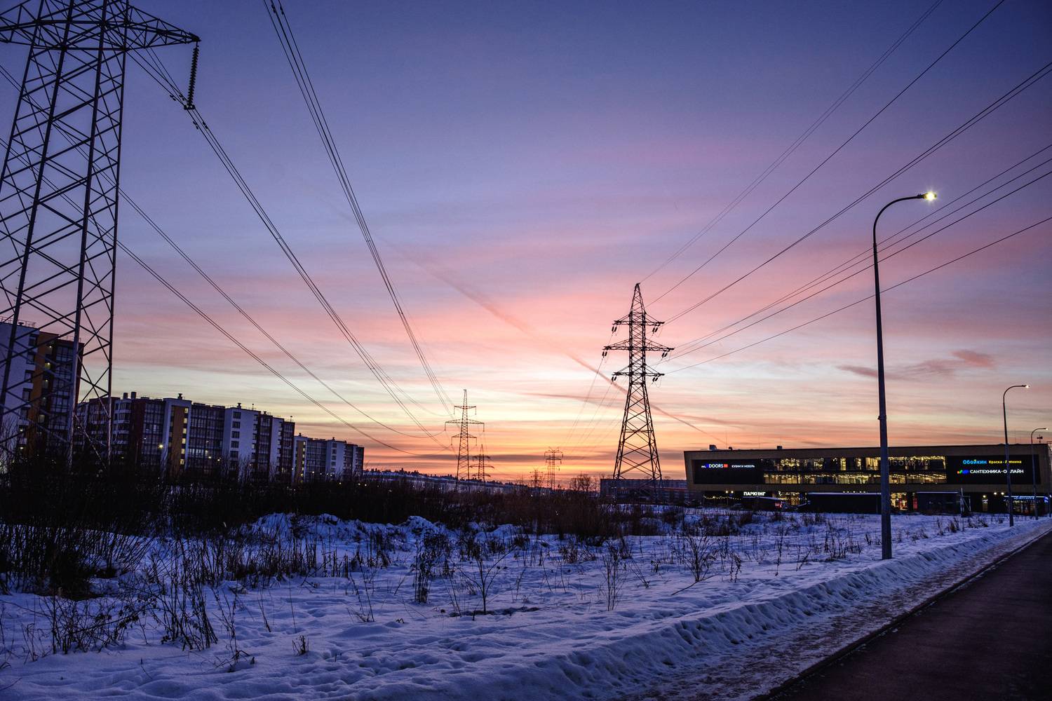 Зимний закат Петербурга