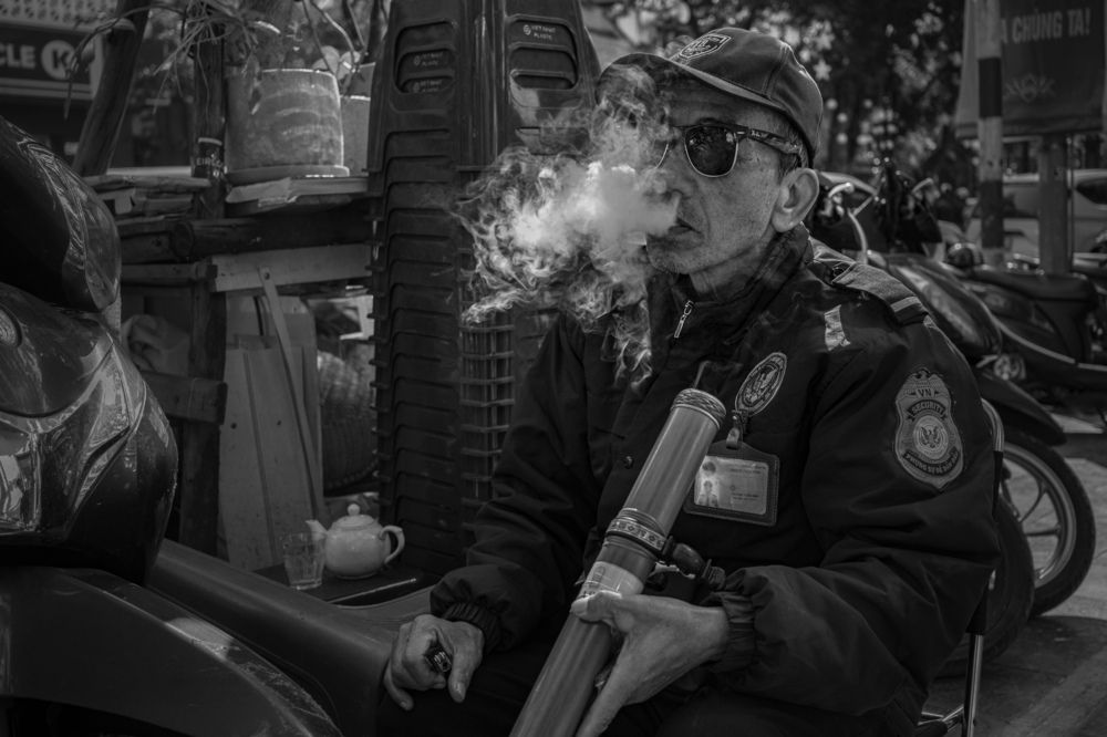 In the smoke