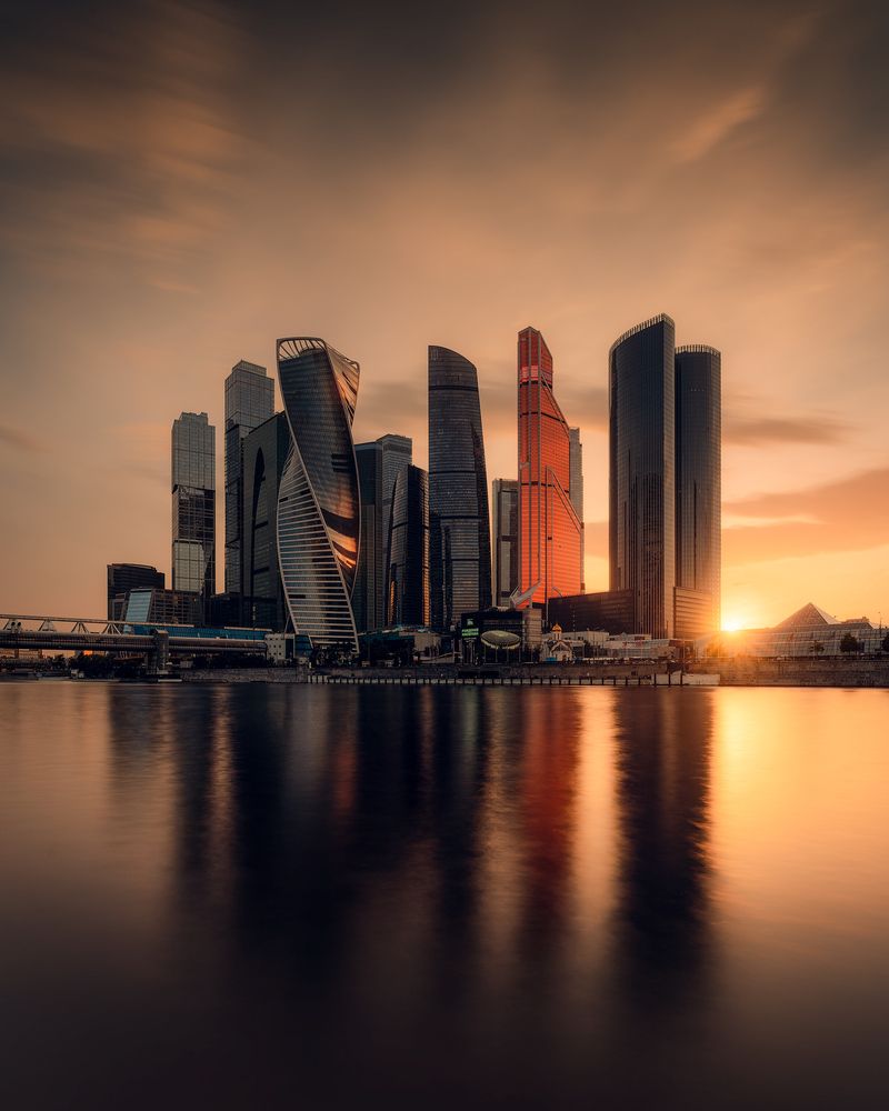 Москва-Сити на закате