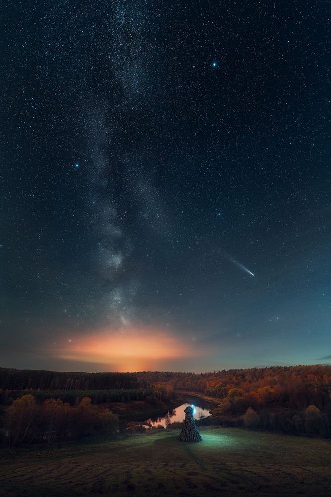 Комета Цзыцзиньшань в Никола-Ленивце