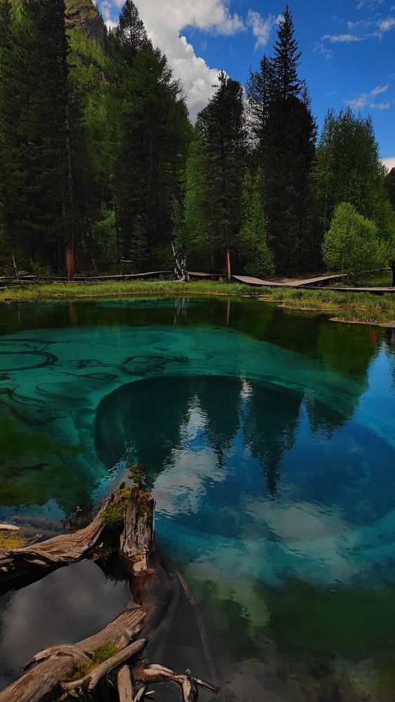 Голубое озеро.