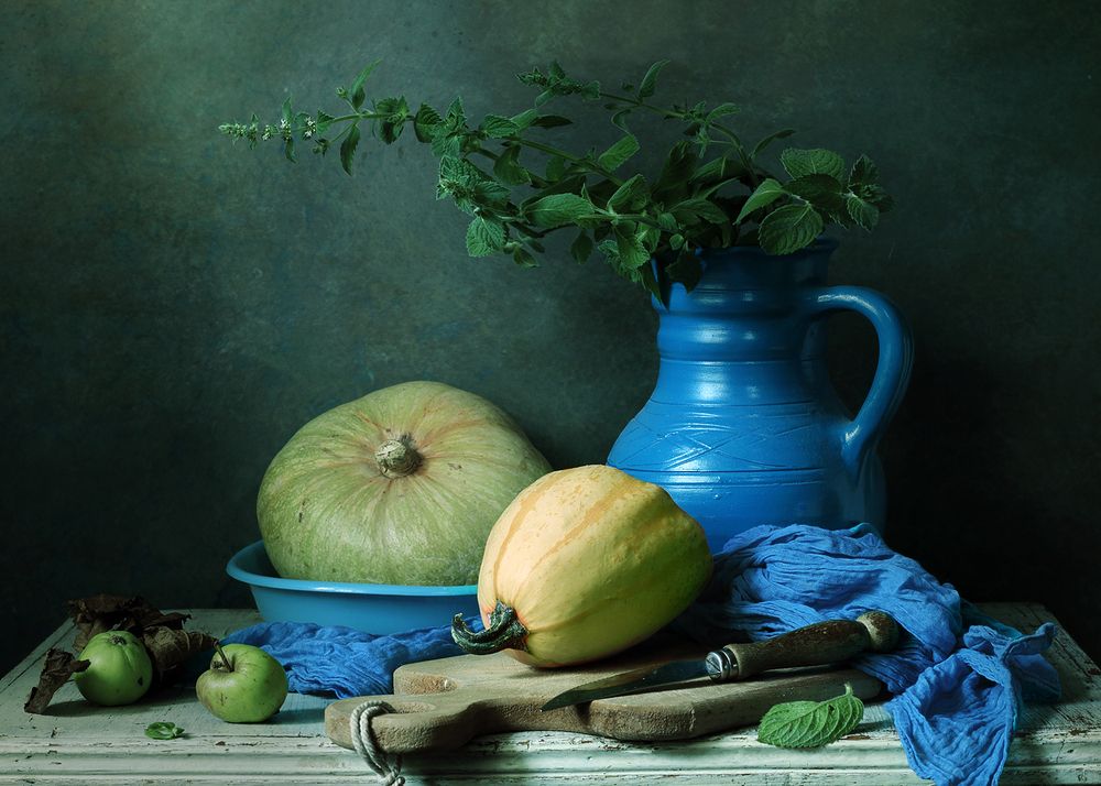 Натюрморт с тыквами