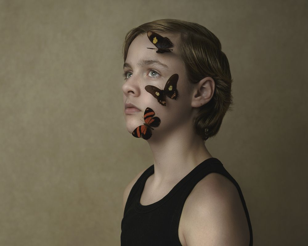 Boy with Butterflies