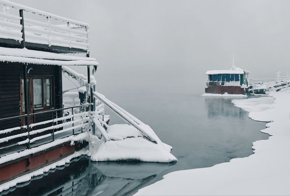 Набережная Енисея в центре Красноярска