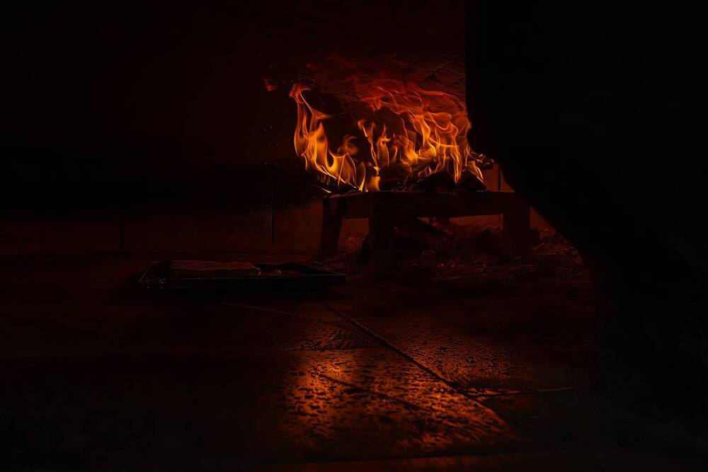 Baking with fire