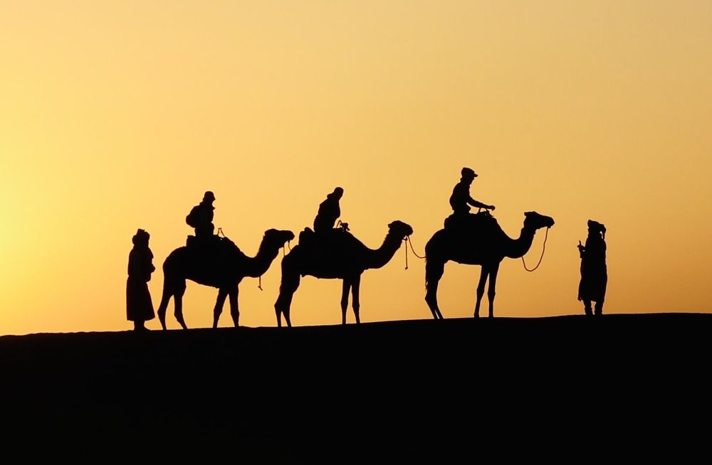 Sunrise in desert