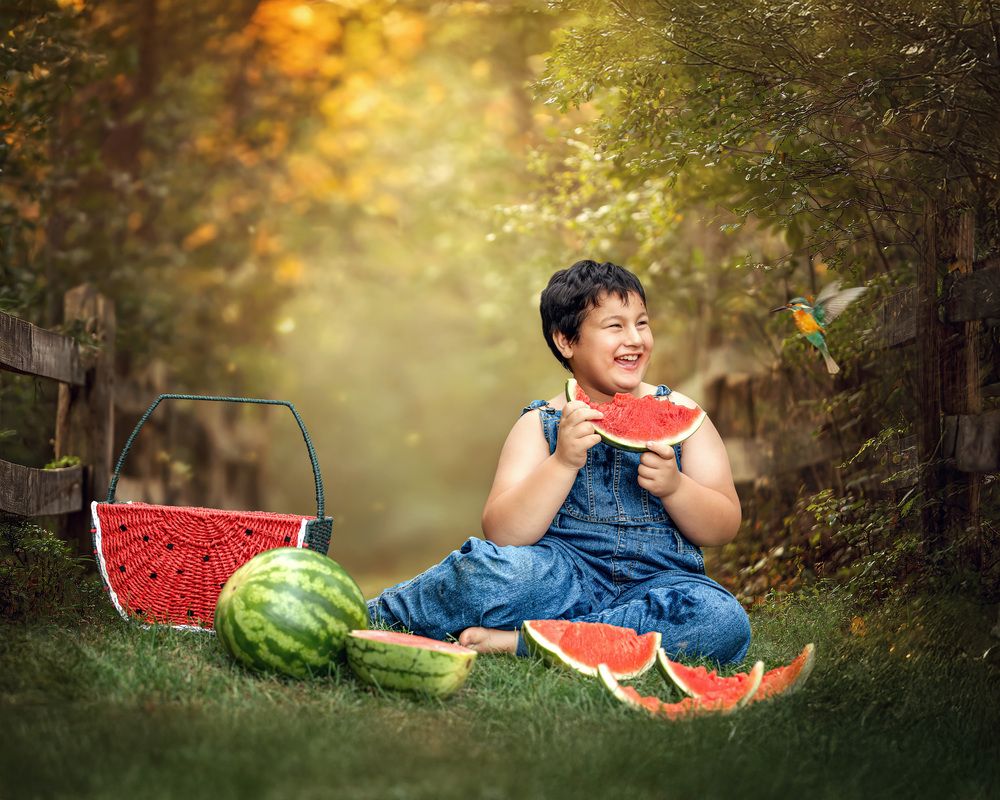 Me, My sister and Our Watermelon
