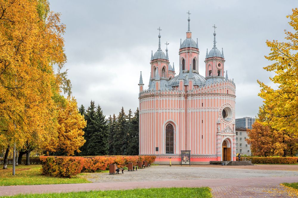 Чесменская церковь. Осенний Петербург