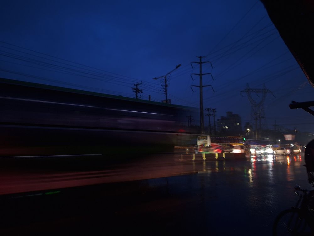 Between wires and wheels, life flows.