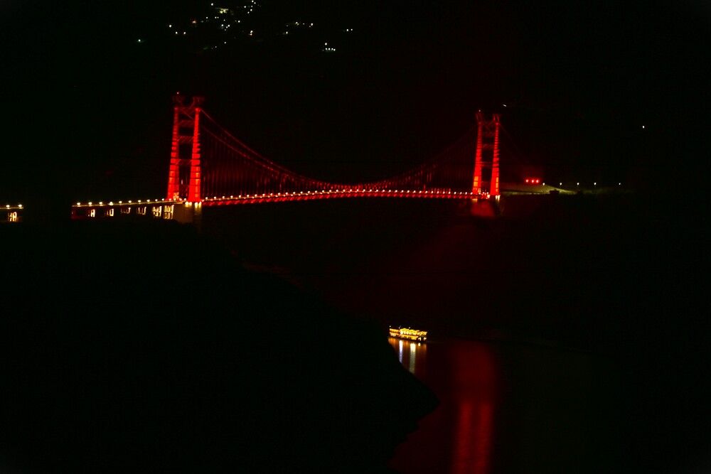 Bridge of Crimson Lights