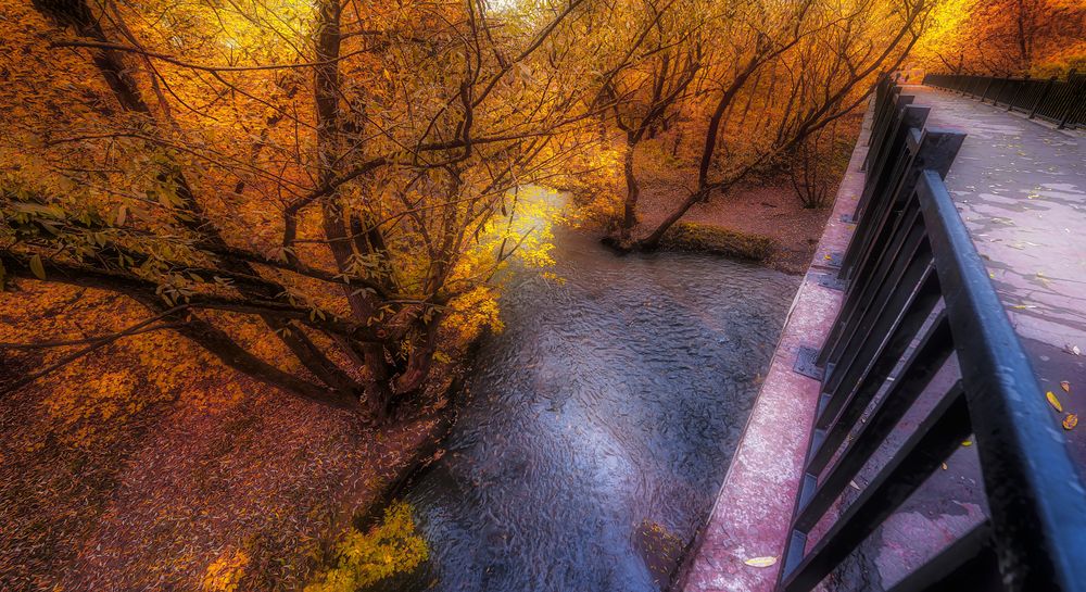 Мост через Сетунь осенью.