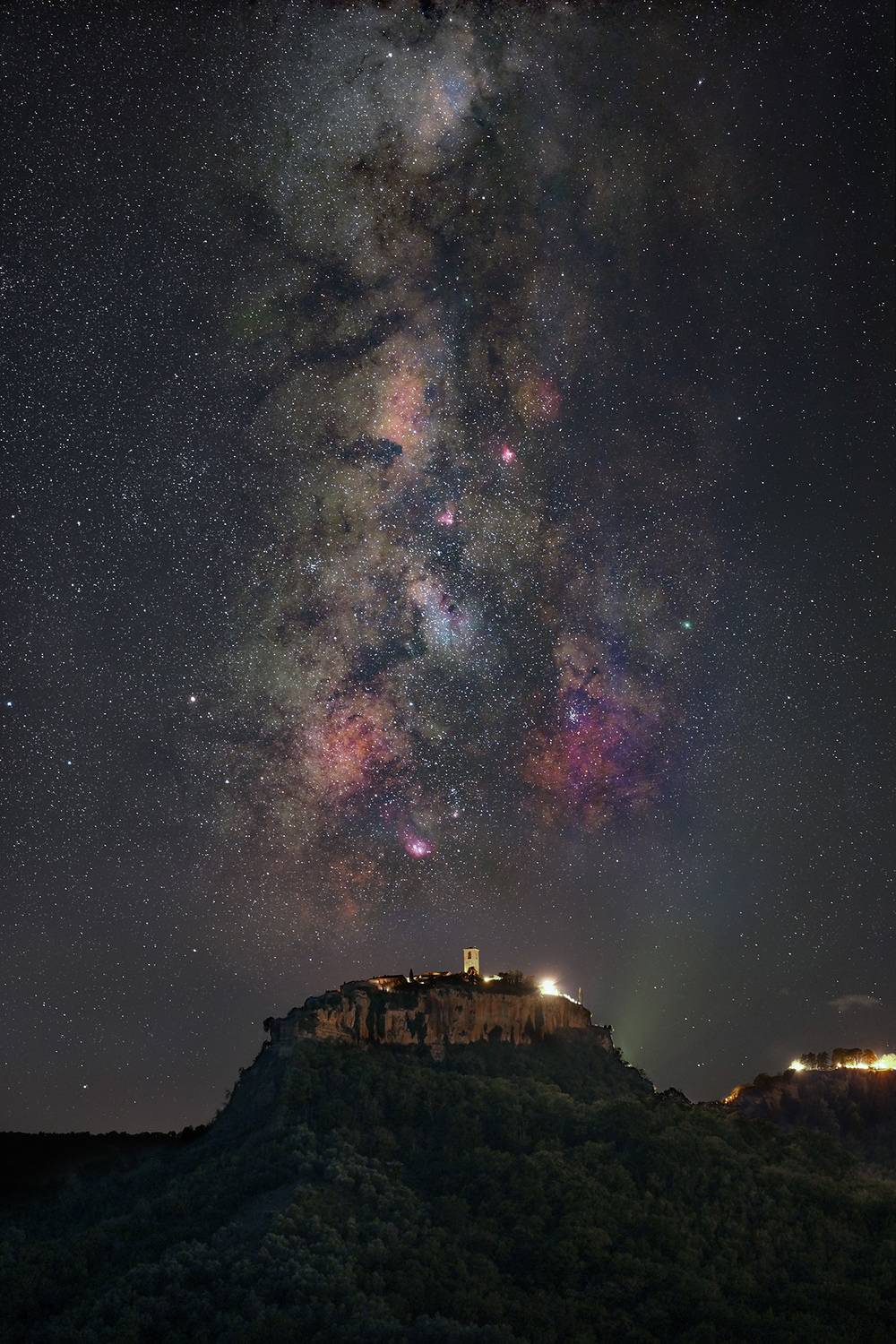 Milky way and the comet over Civita