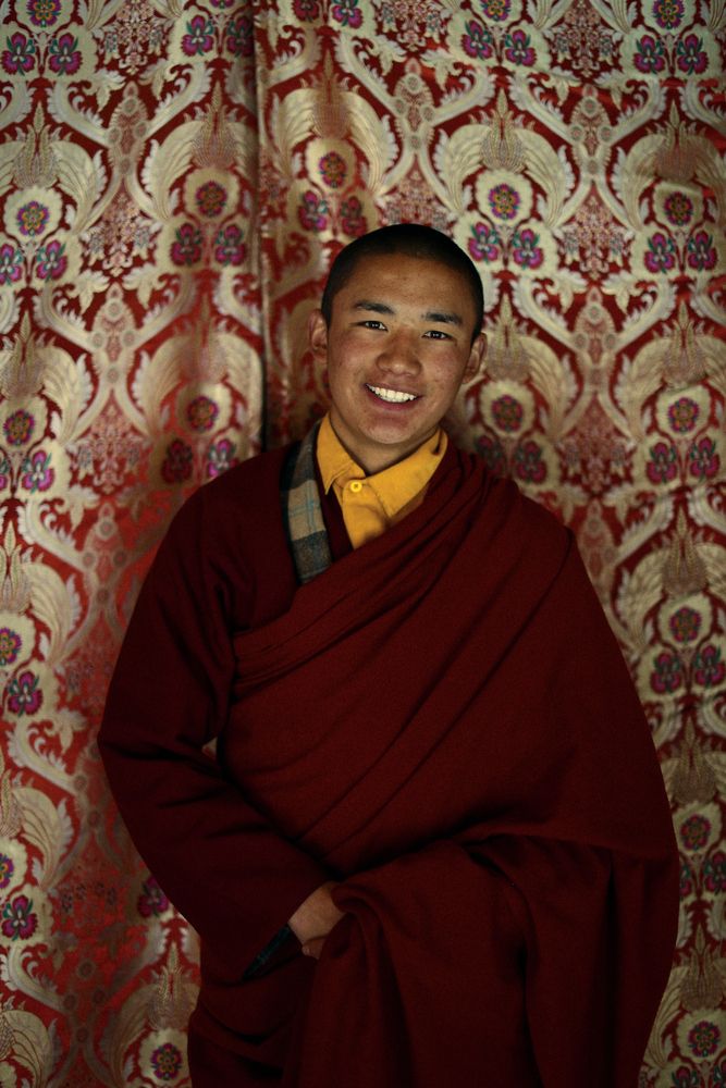 A young lama from Tibet