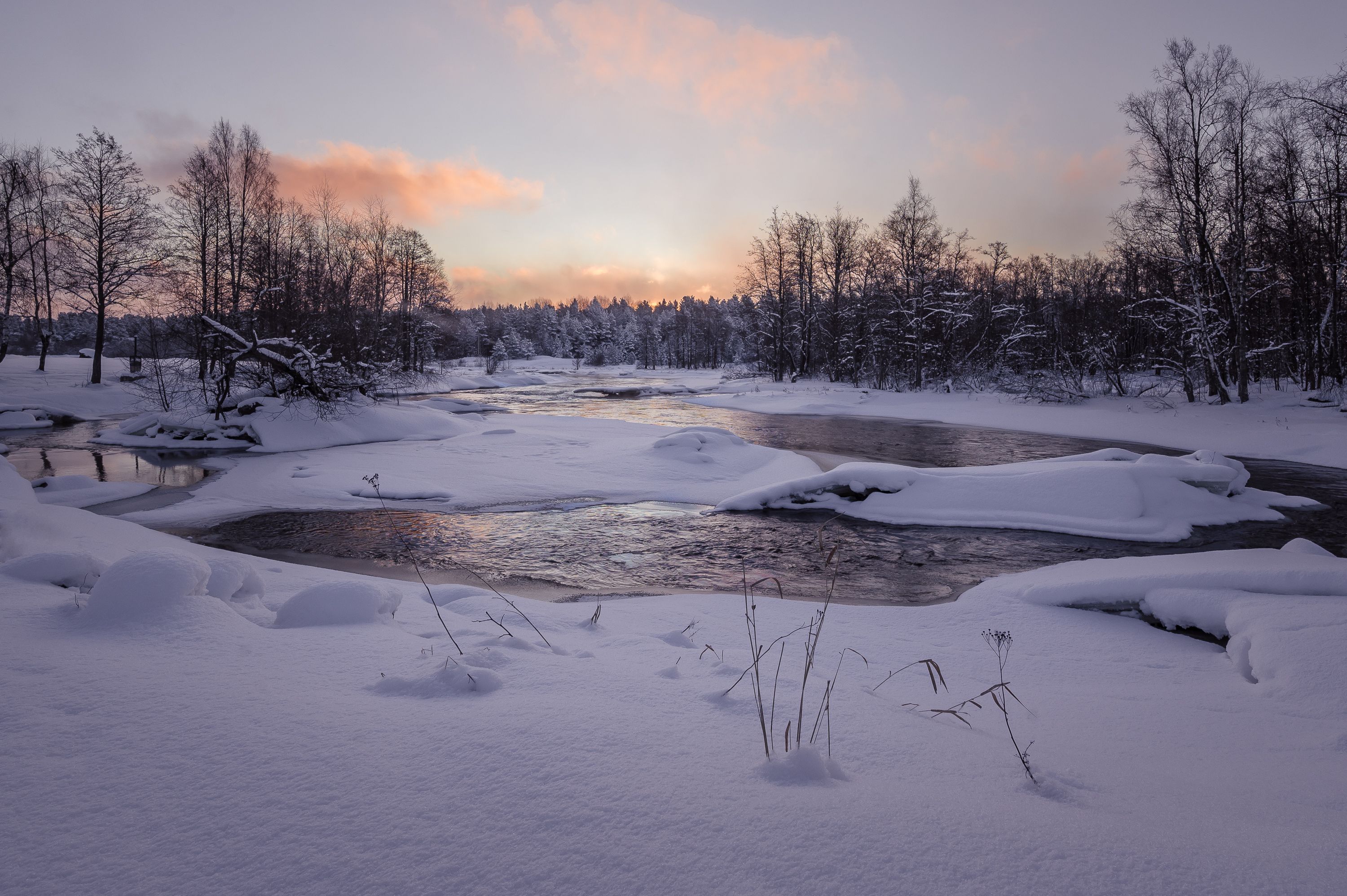 Зимним утром у Вуоксы.