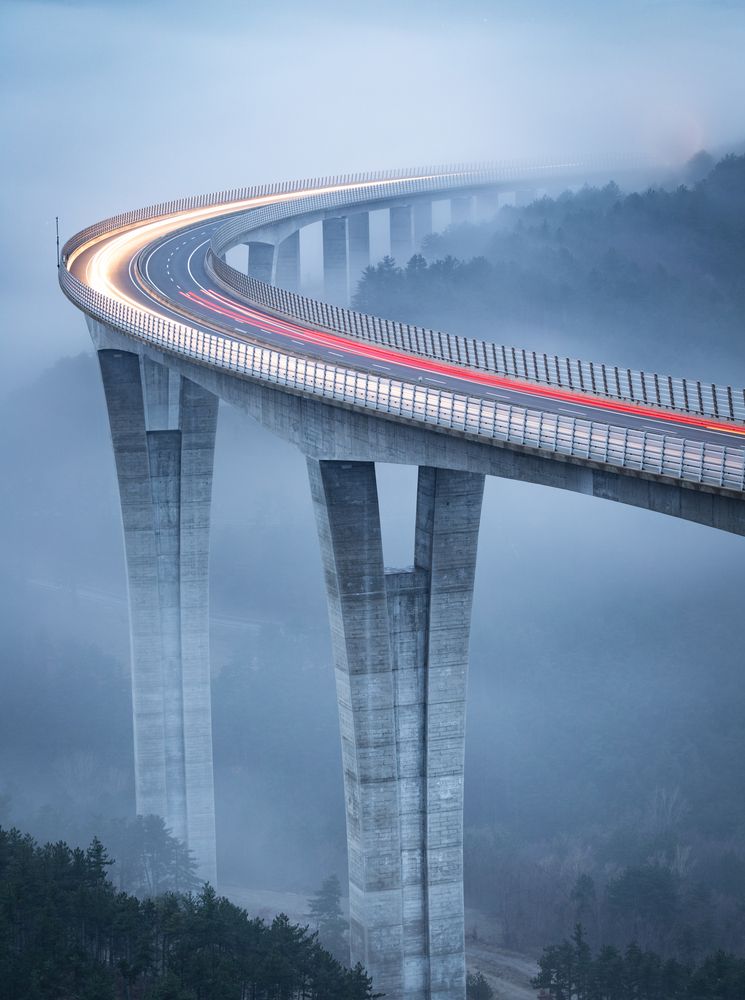Misty bridge