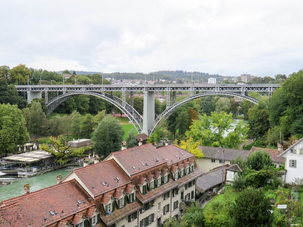 Kirchenfeldbrücke bridge in Bern, Switzerland