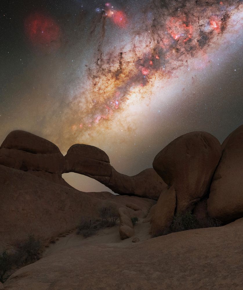 Milky Way over Spitzkoppen Arch, May 2024, Namibia