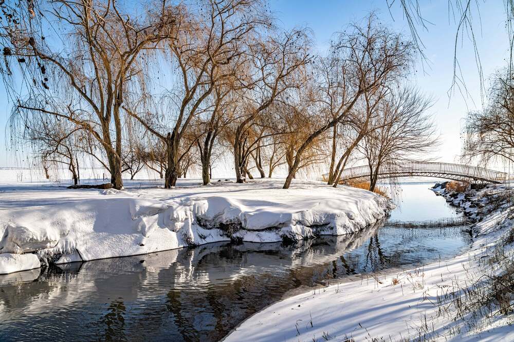 Меж заснеженных берегов
