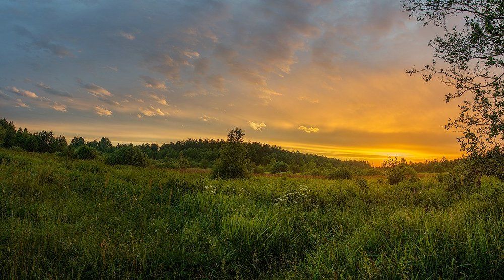 закат в средней полосе