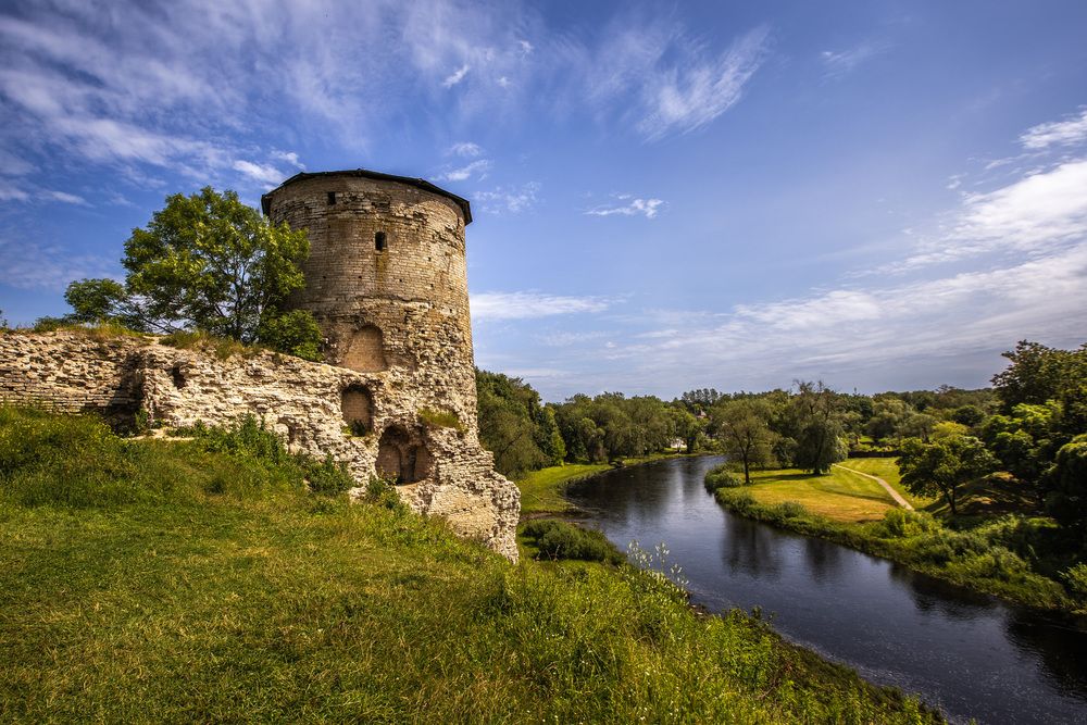 Old tower at Pskova river