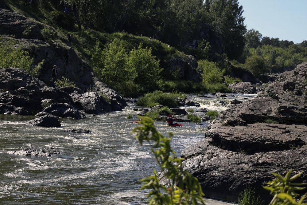 Порог Ревун на реке Исеть.