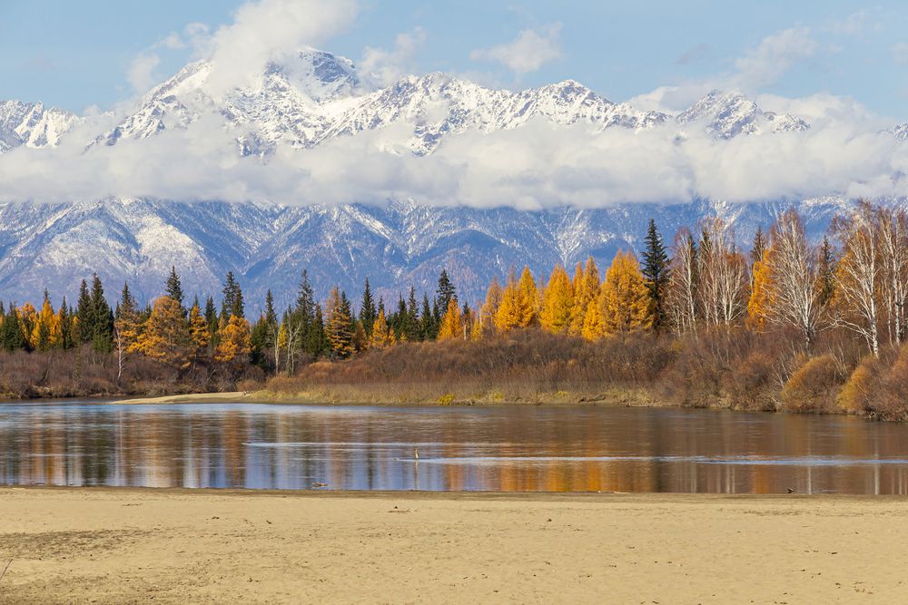 Река Иркут, недалеко от улуса Малый Жемчуг, Бурятия