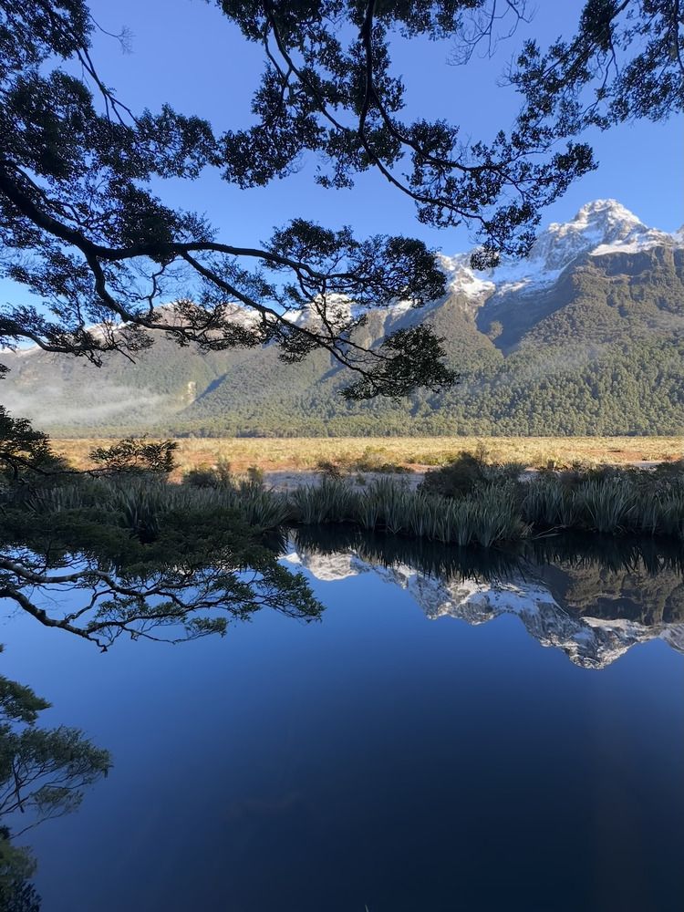 Mirror Lakes on the Way to Milford Sound, South Island, New Zealand