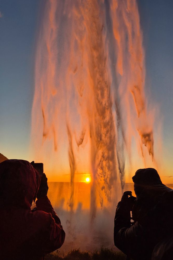 Sunset at Seljalandsfoss