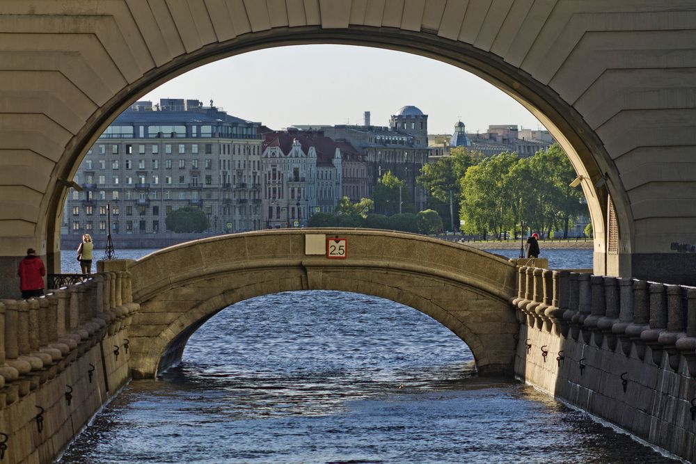 Зимняя канавка. Эрмитажный мост.