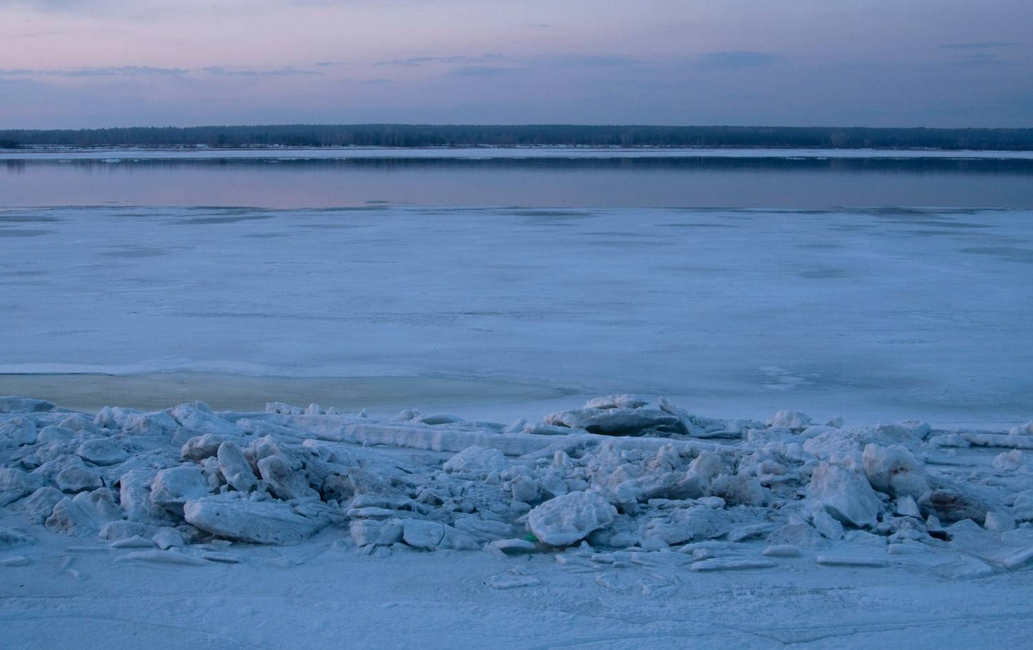 Зимний Енисей в Енисейске