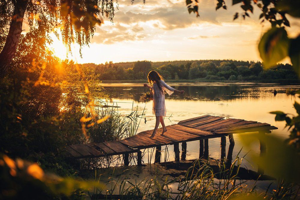 На закате...