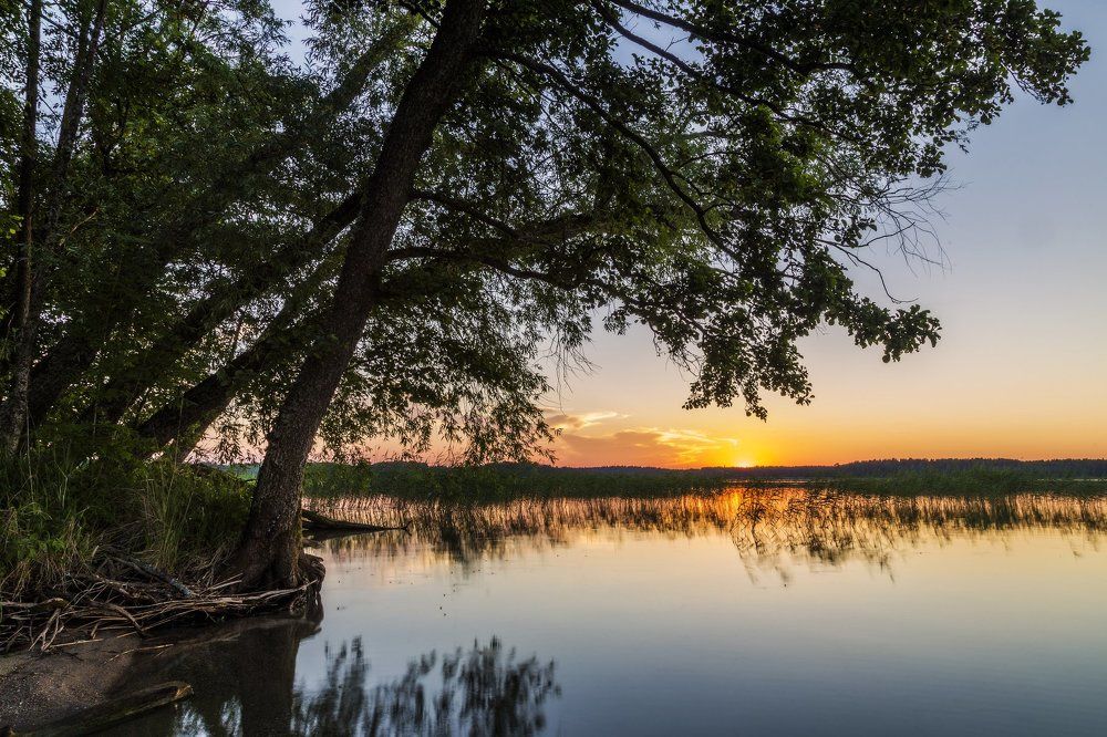 Виштынецкое озеро. Закат.