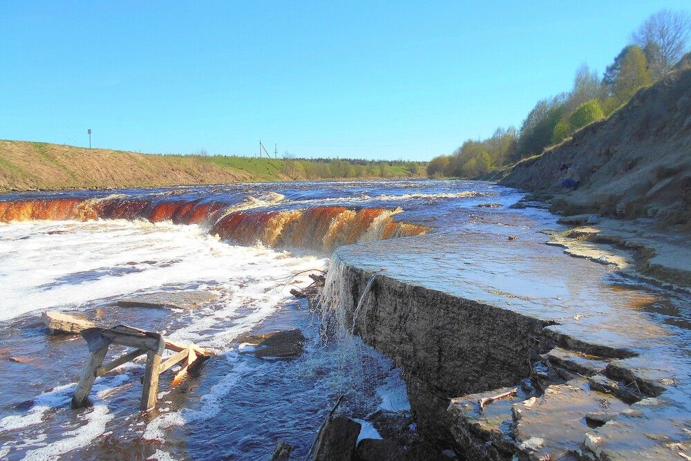 Ленобласть, Саблино, река  Тосна,  водопад