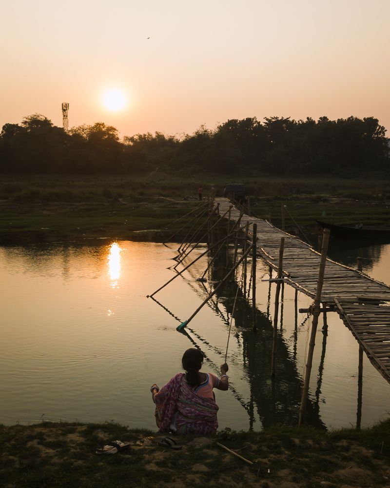 Last Light by the Bamboo Bridge