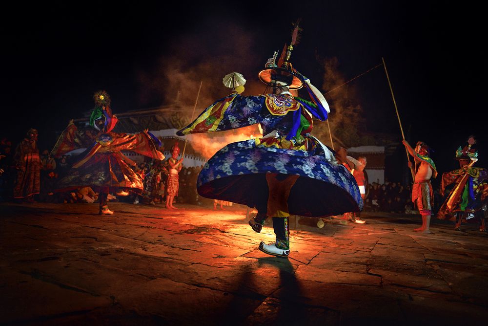 Jambay Lhakhang festival dance in Bhutan