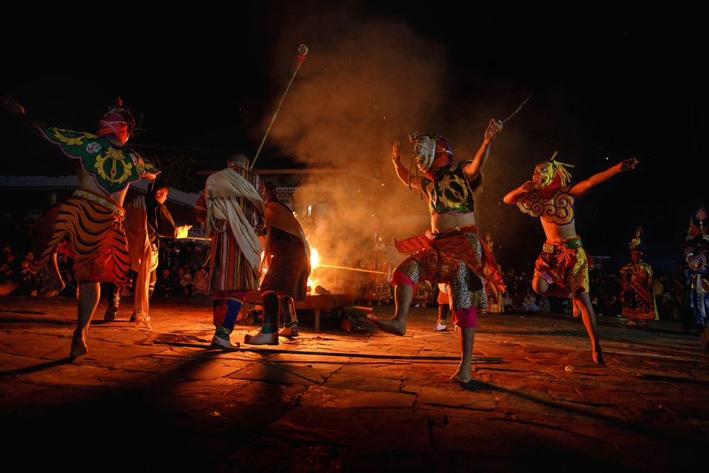 Jambay Lhakhang festival dance in Bhutan